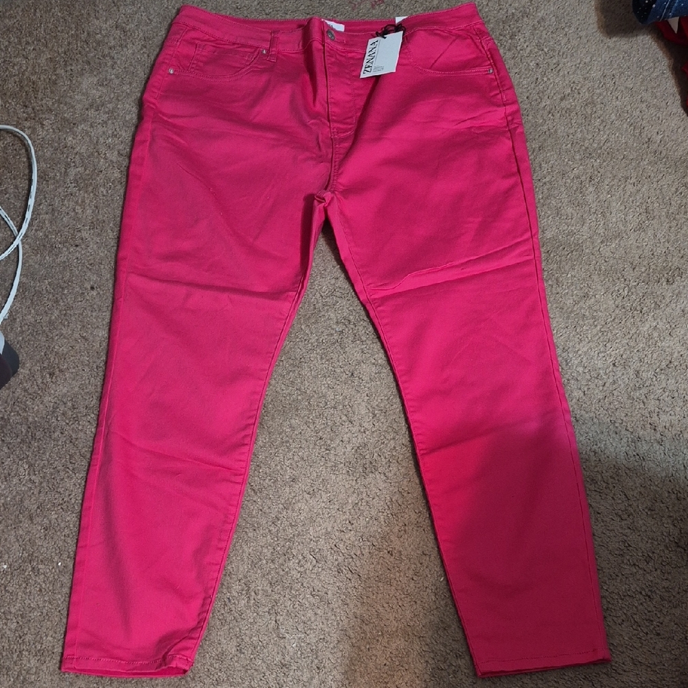 Zenana Outfitters Hot Pink Women's Super Stretch Pants